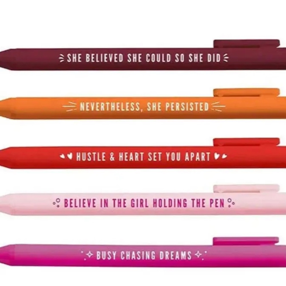 Girl power quotes pen set of 5